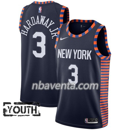 Camiseta Niños New York Knicks Tim Hardaway Jr 3 2018-19 Nike City Edition Navy Swingman